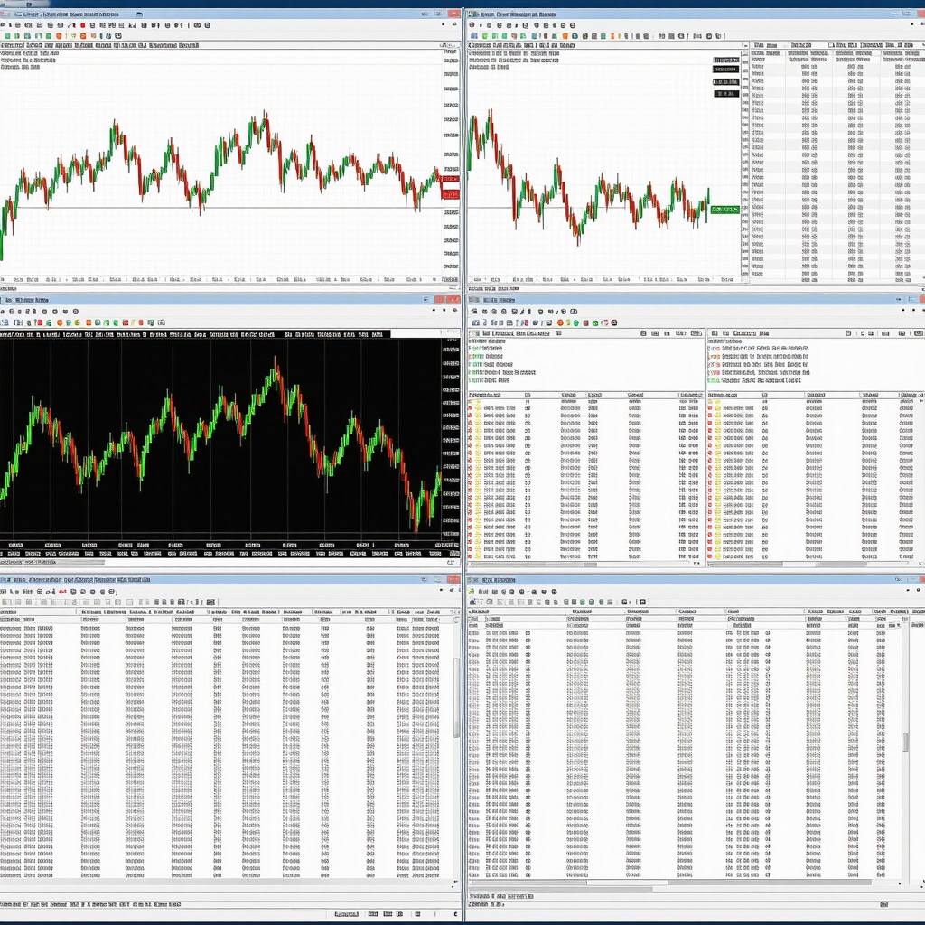 Financial dashboard showing gold futures charts and algorithmic trading analytics