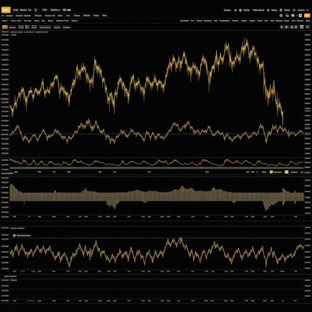 Dashboard showing gold futures charts with sentiment indicators, volatility skew, and ML predictions