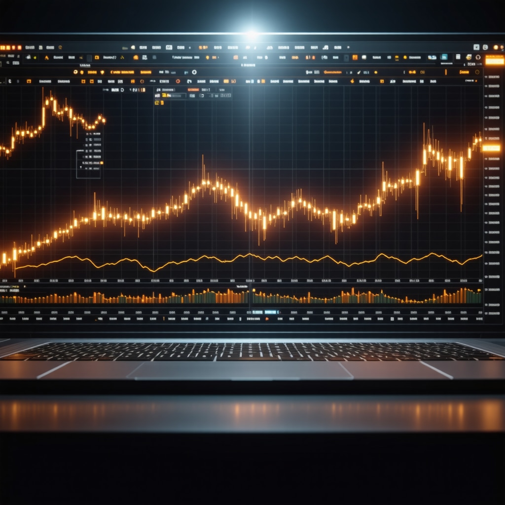 Digital dashboard showing gold price charts and AI-driven behavioral finance data for gold investing