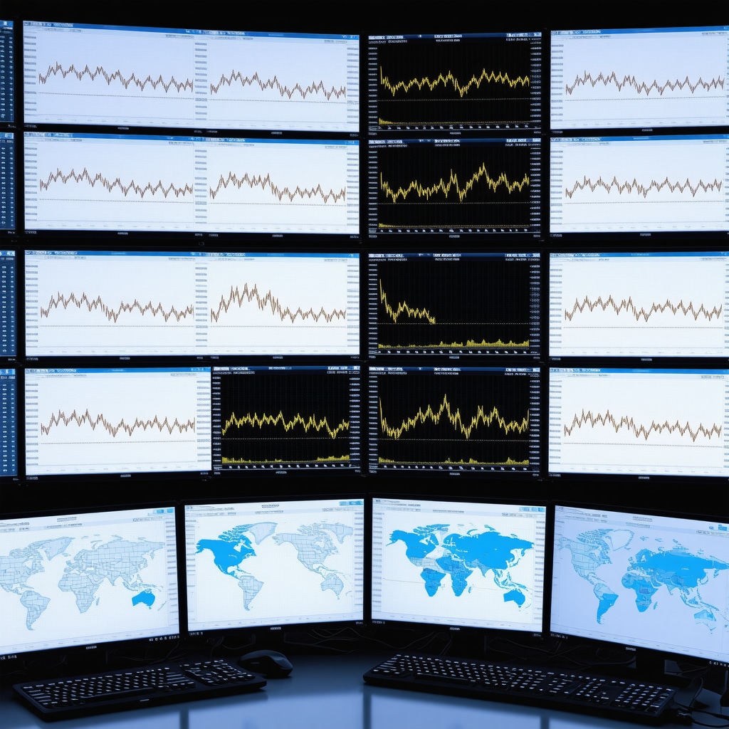 Financial dashboard displaying gold market microstructure and demand analytics data