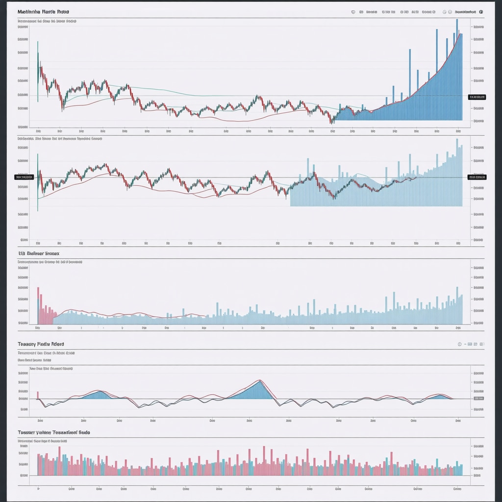 Financial dashboard showing gold futures, US Dollar Index, Treasury yields charts, sentiment indicators, and machine learning analytics