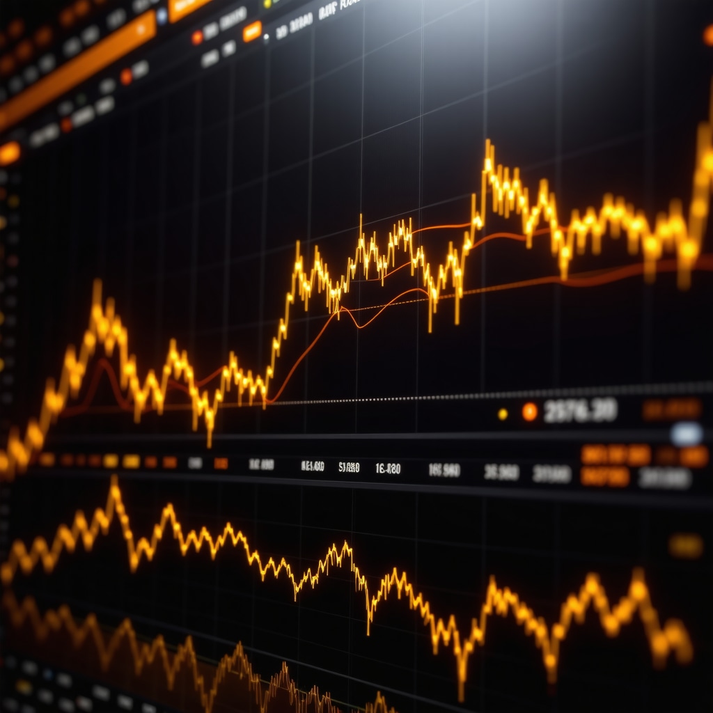 Advanced trading dashboard showing gold futures prices and AI-driven analytics