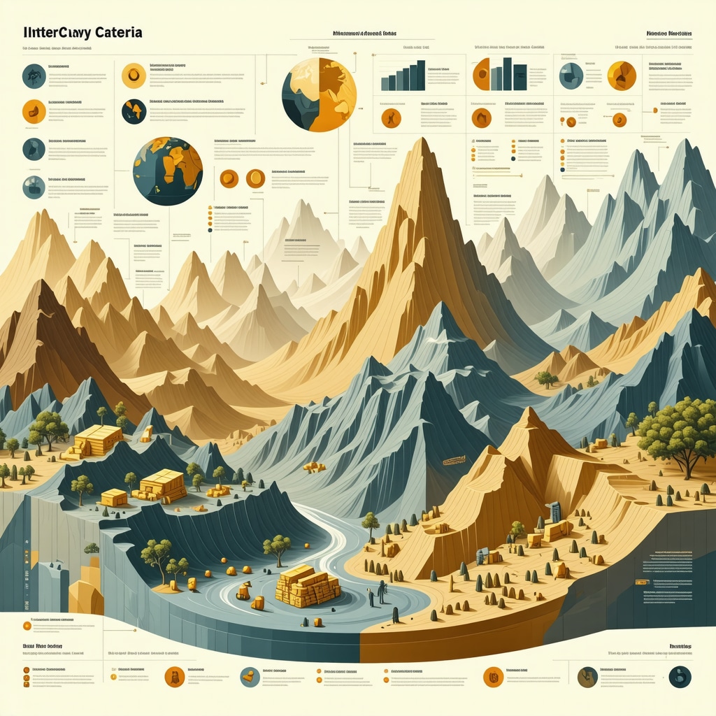 Infographic showing ESG and technology factors influencing gold stock investments
