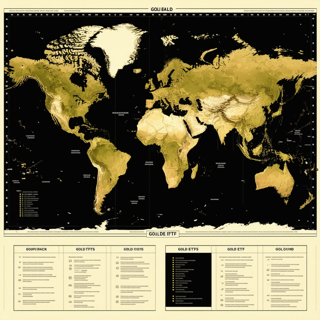 Infographic showing tax rates, regulatory requirements, and compliance pathways for physical gold and Gold ETFs across different countries