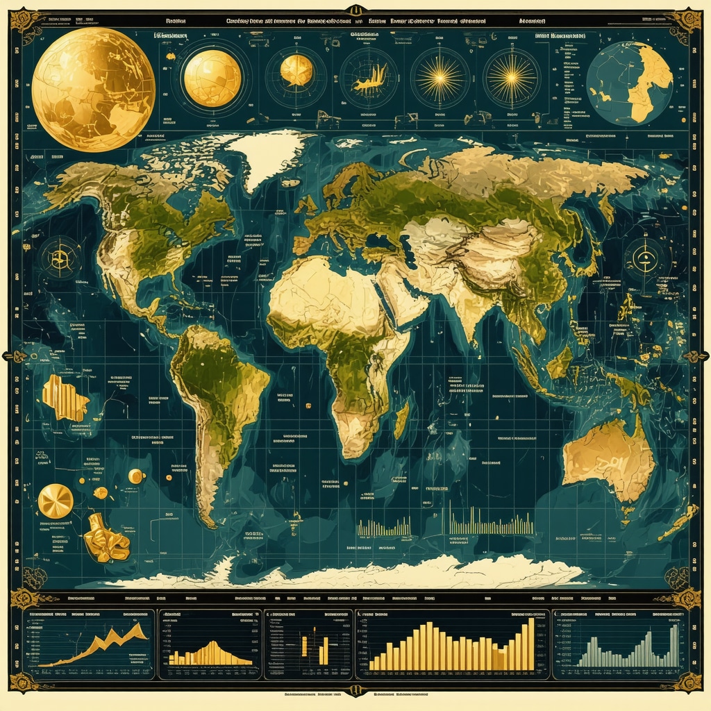 Infographic showing central bank gold reserves, AI trading data, and cultural gold demand in emerging markets