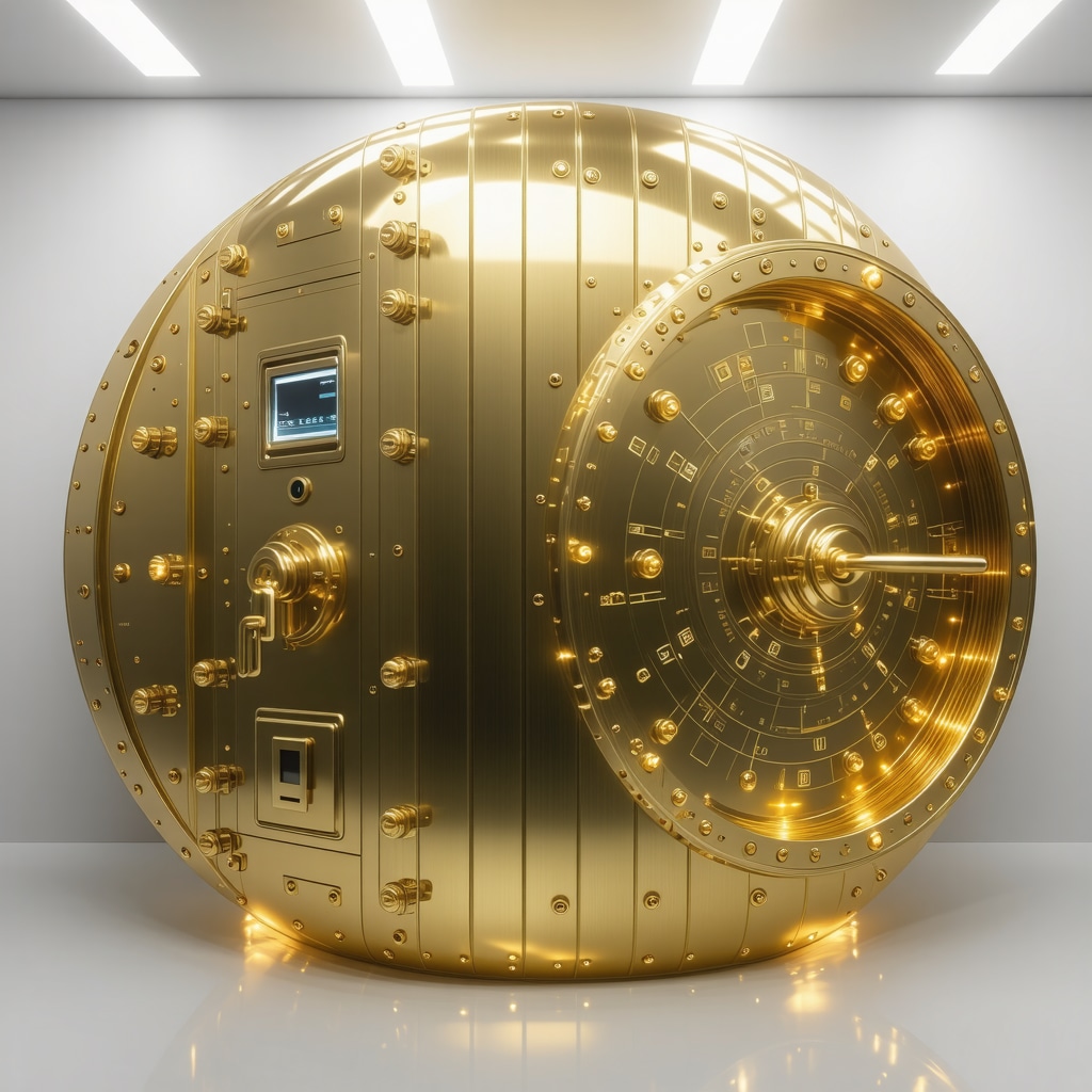 High-tech gold vault with biometric security and digital tracking for Gold IRA storage