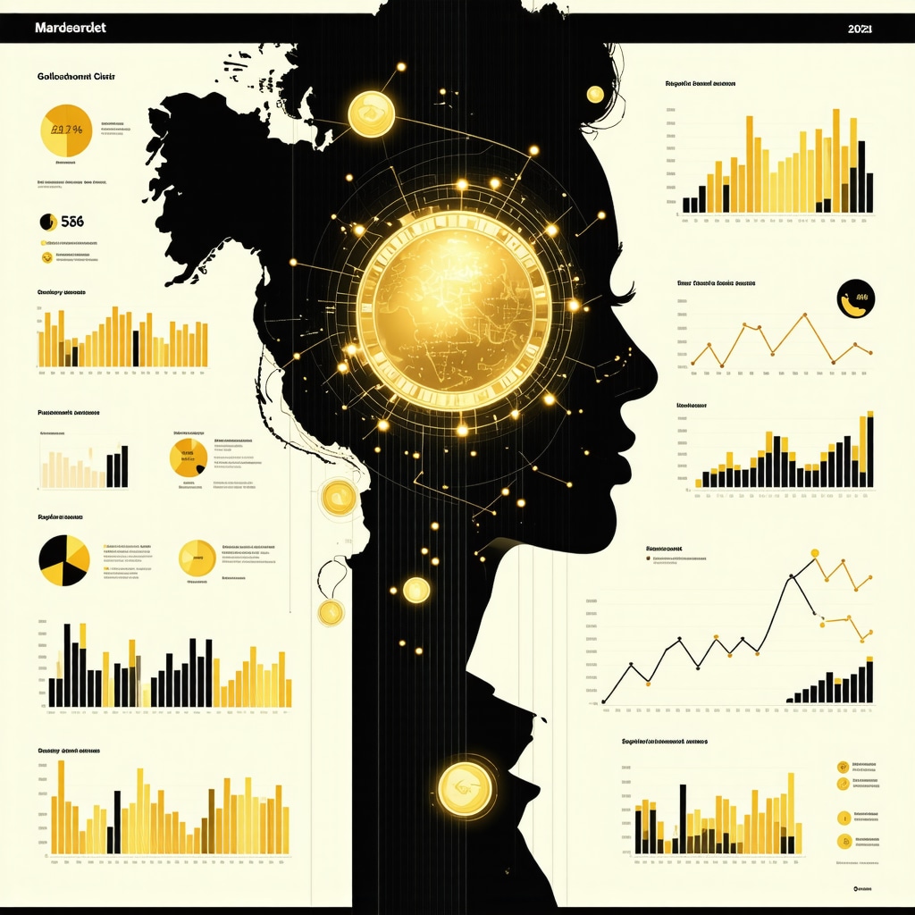 Infographic illustrating interconnected macroeconomic, geopolitical, ESG, and technological influences on gold prices in 2024