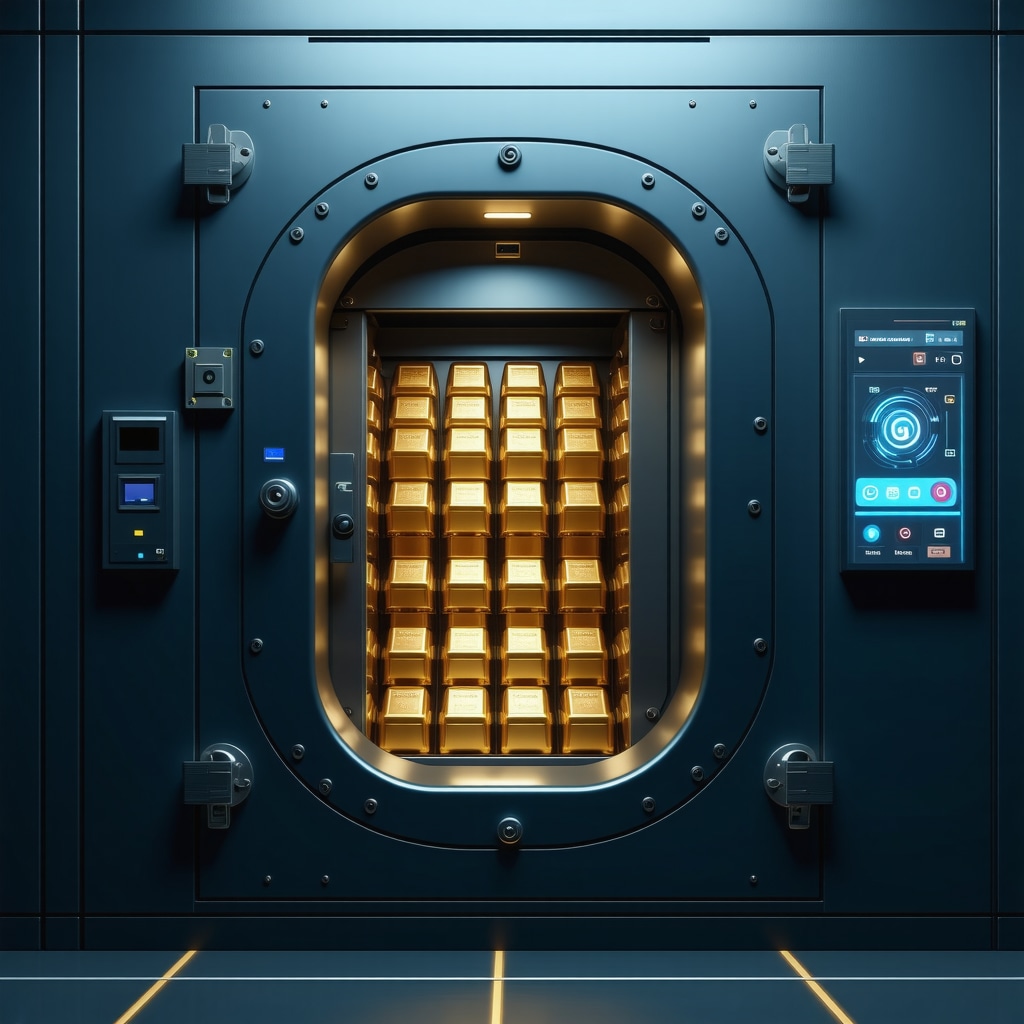 Smart vault with biometric access and real-time monitoring system for gold bar security