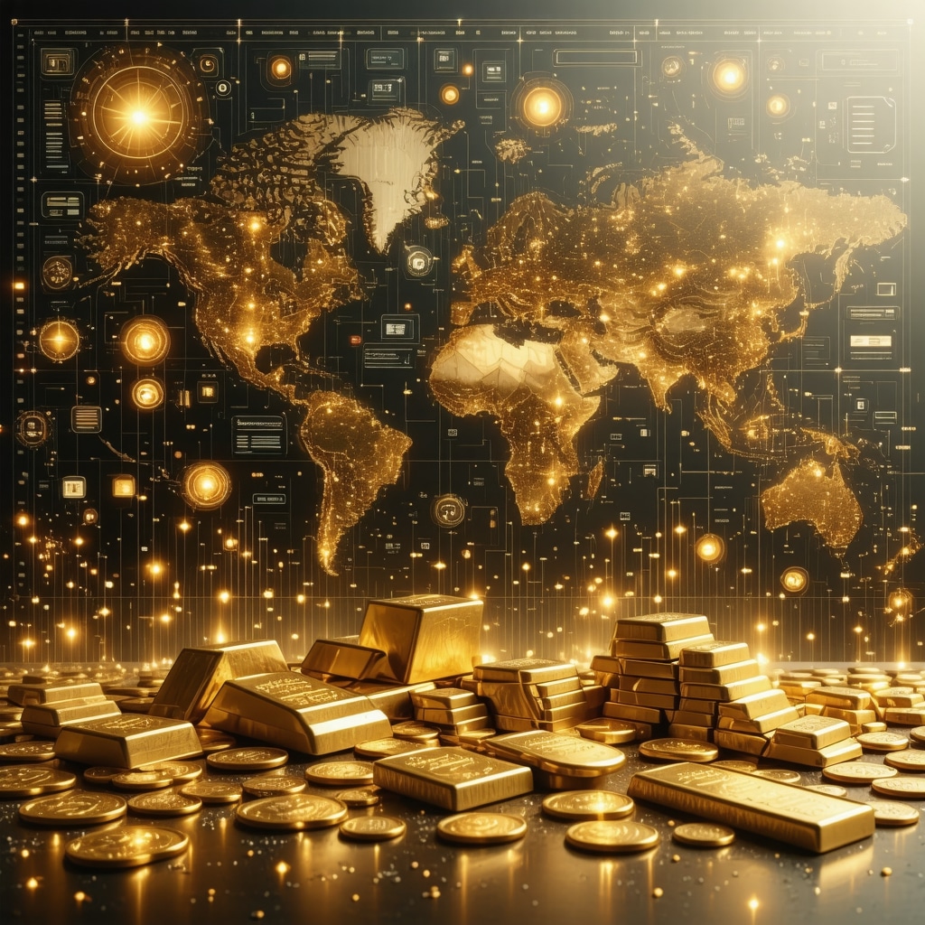 Data visualization dashboard integrating AI analytics with physical gold investment