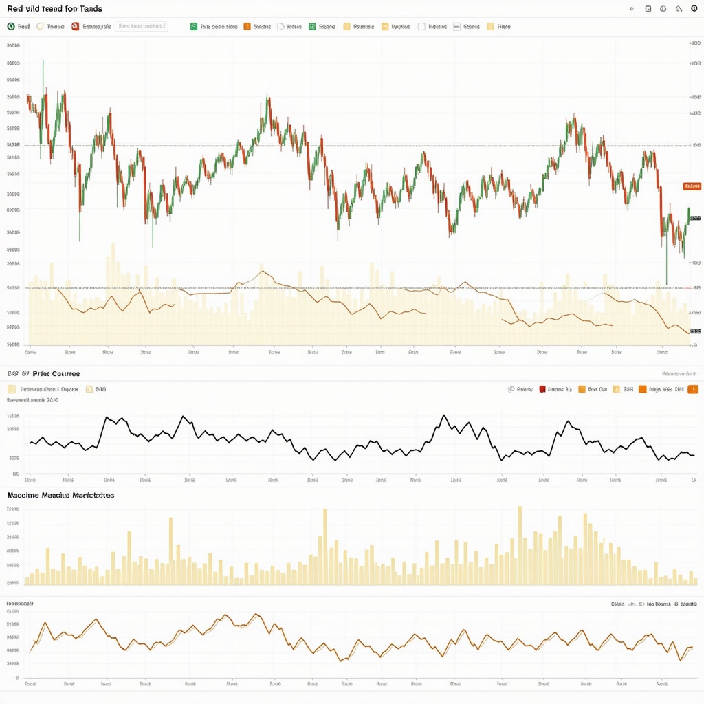 Data visualization dashboard displaying gold price trends, real yields, ESG scores, and AI-driven market predictions