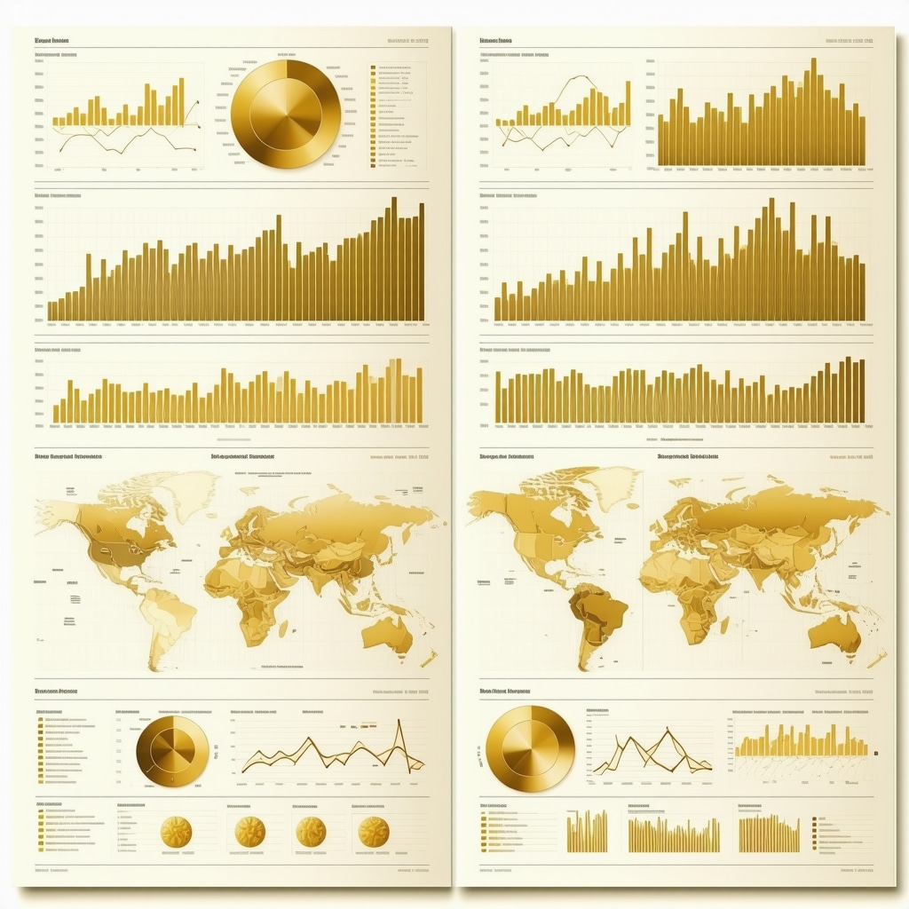 Financial dashboard showing gold price analytics and risk models for 2025 investment strategies