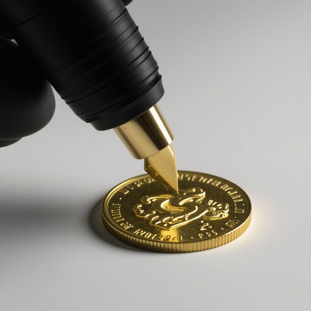Professional testing gold coin authenticity using XRF device