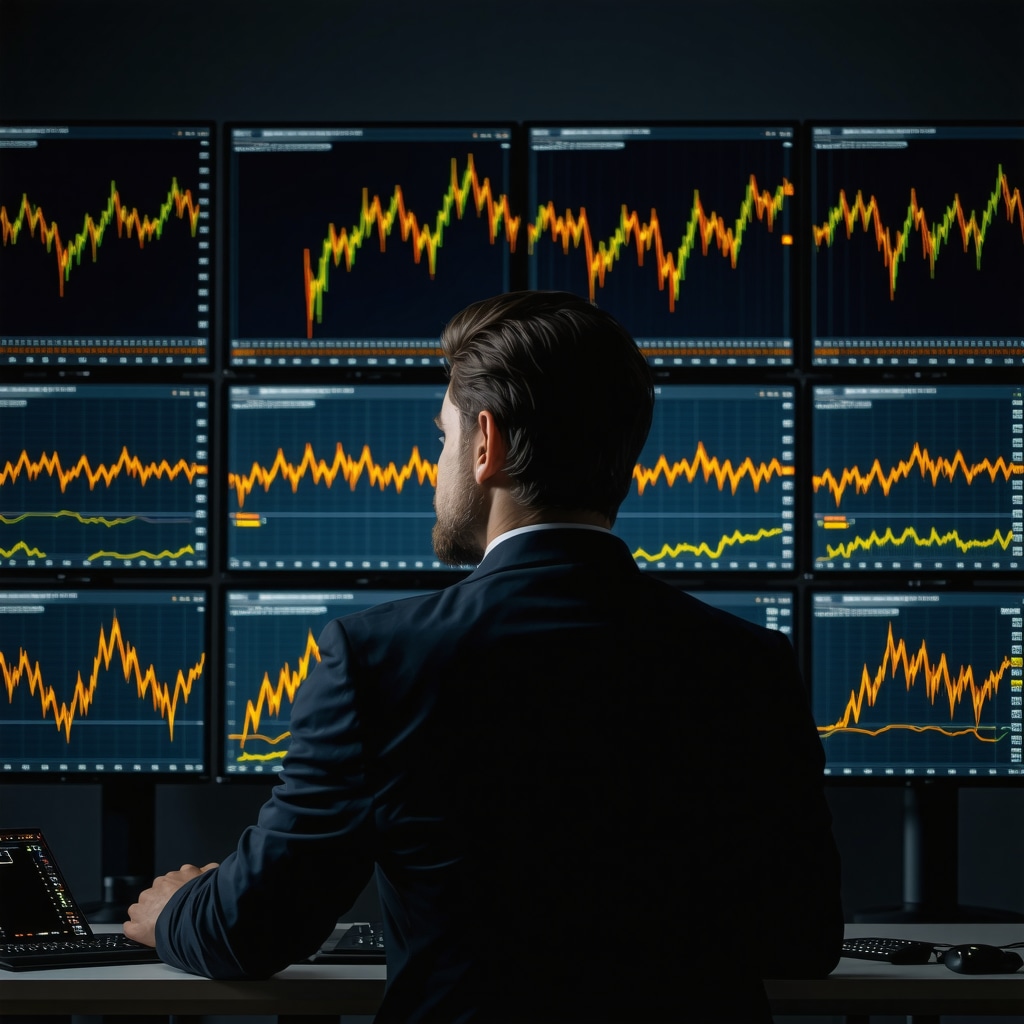 Investor using technology and sentiment analysis to inform gold trading decisions