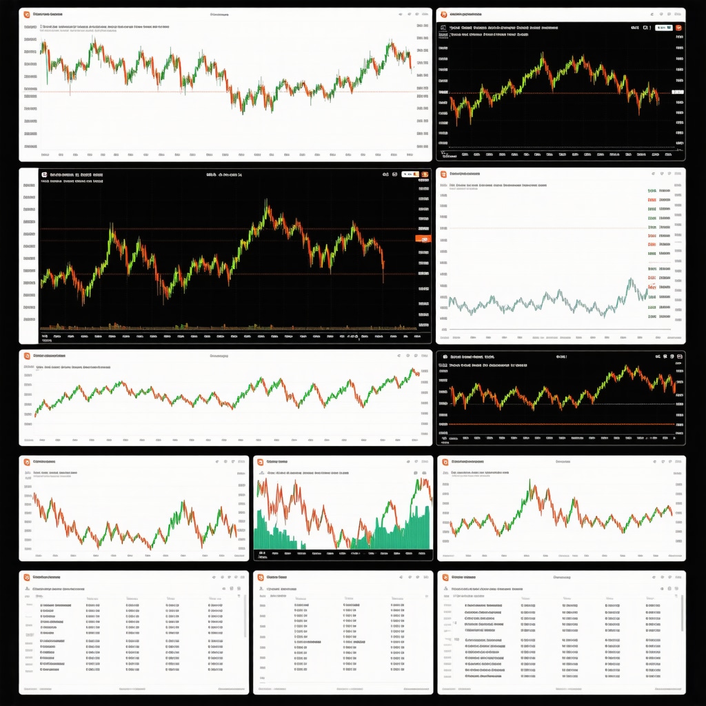 Digital trading platform showing gold market charts, AI-driven analytics, and currency hedging instruments