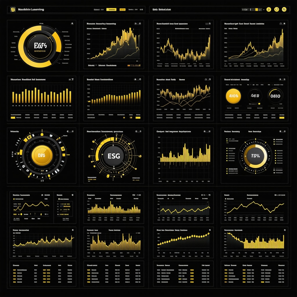 Dashboard showing machine learning, ESG scores, blockchain data, and gold market analytics