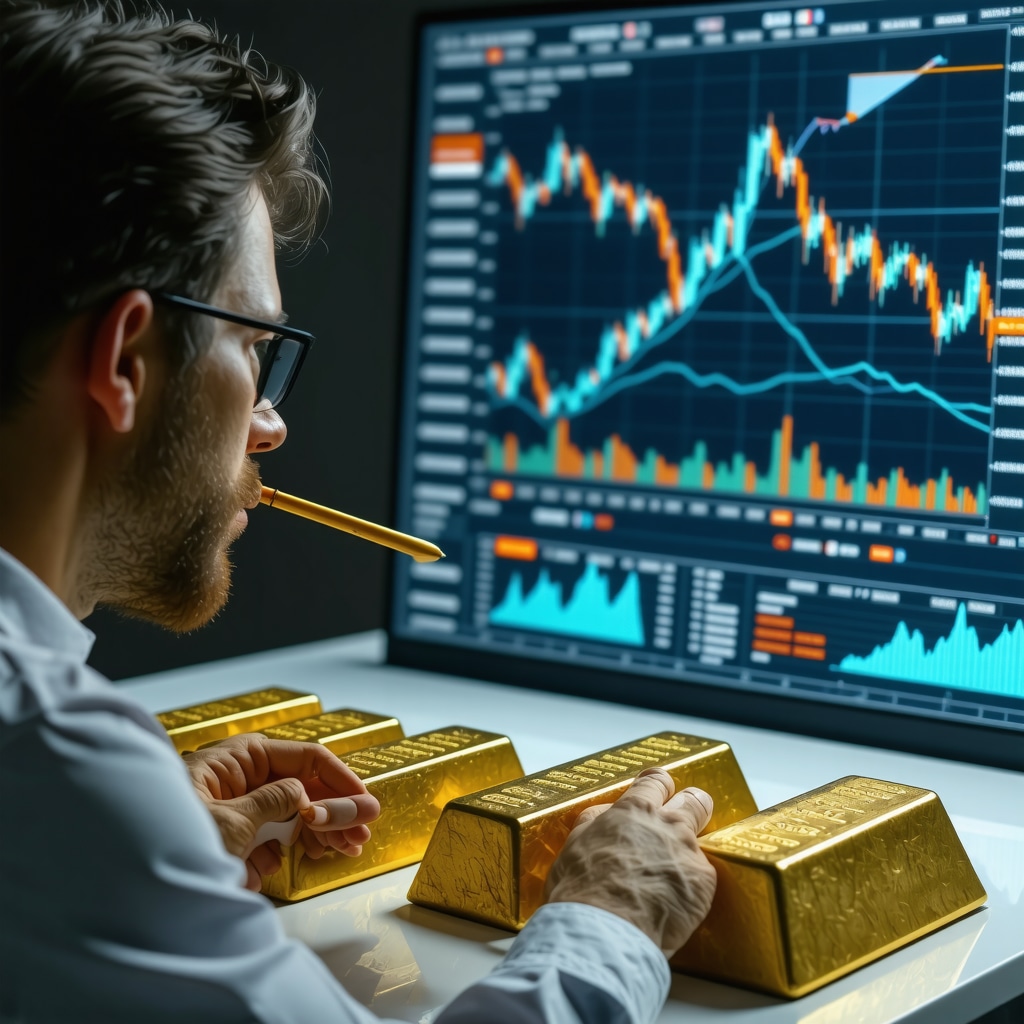 Investor using near-infrared spectroscopy and blockchain data for gold verification