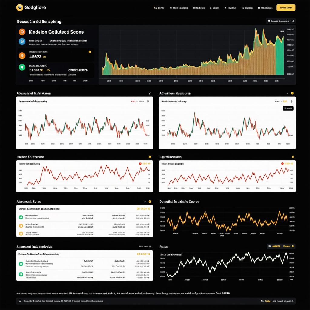 Dashboard showing gold prices, geopolitical risk, inflation data, and trading algorithms for sophisticated investment strategies