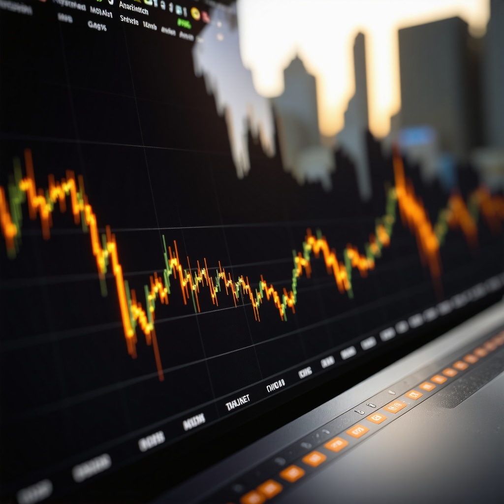 Artificial intelligence analyzing gold market trends with charts and graphs