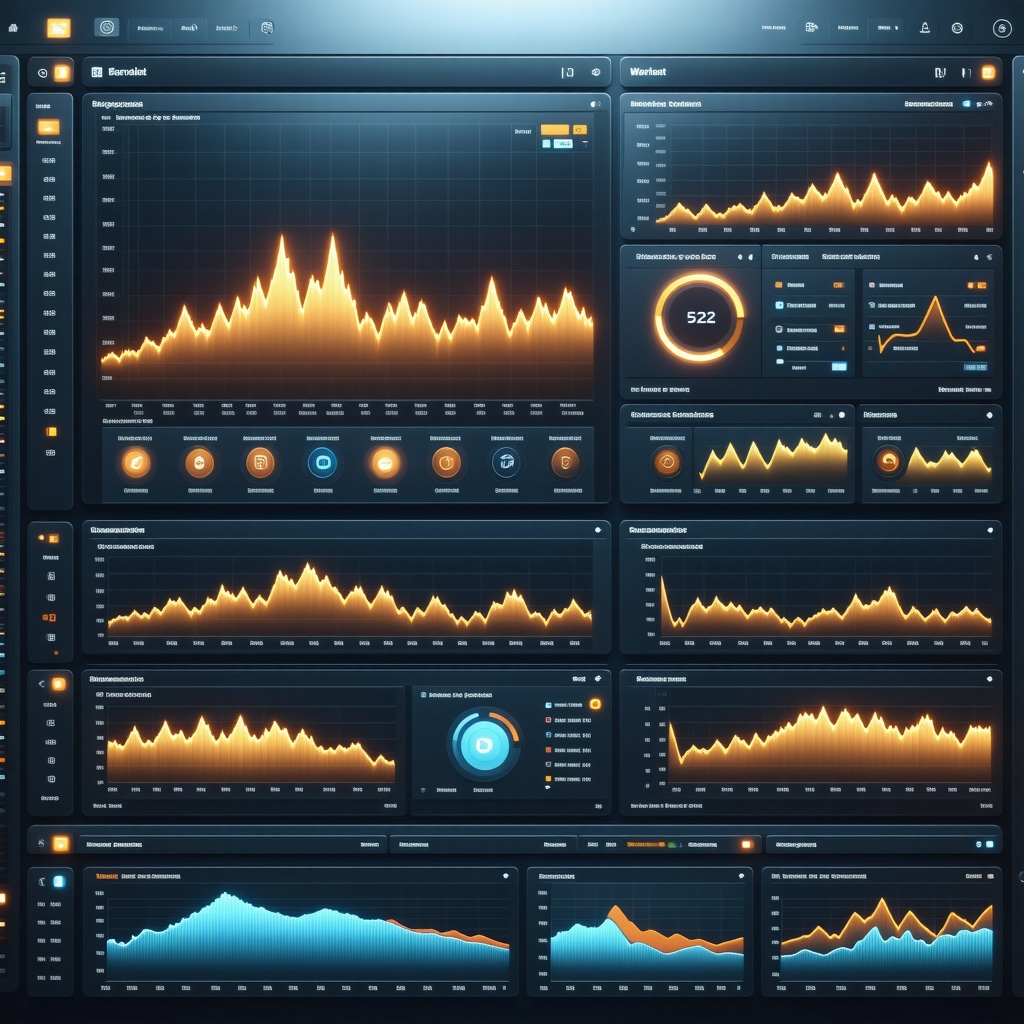 Futuristic digital dashboard analyzing gold demand trends with advanced AI tools