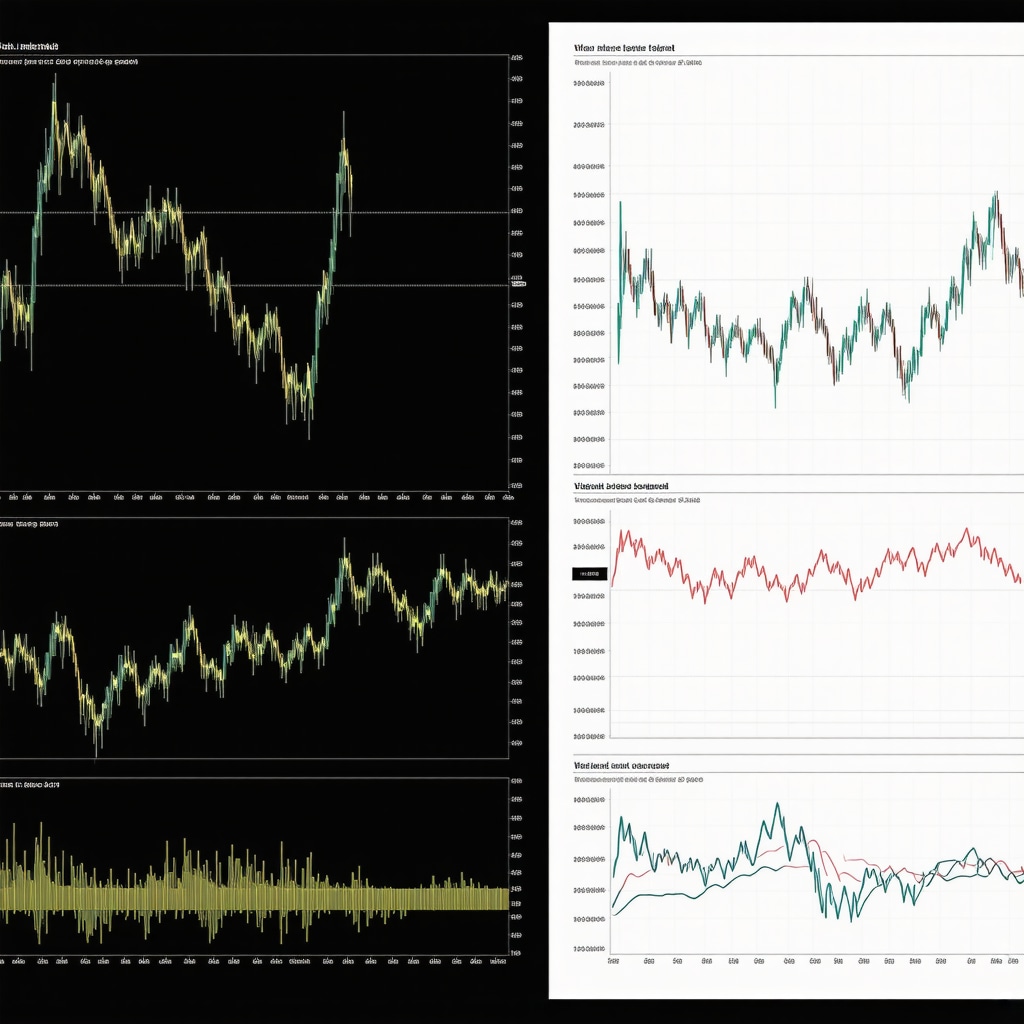 Illustration of AI and machine learning algorithms analyzing gold market data for predictive insights.