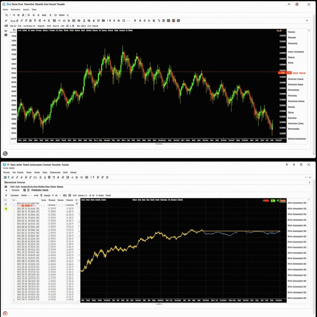 Computer screen showing AI analytics for gold market forecasting