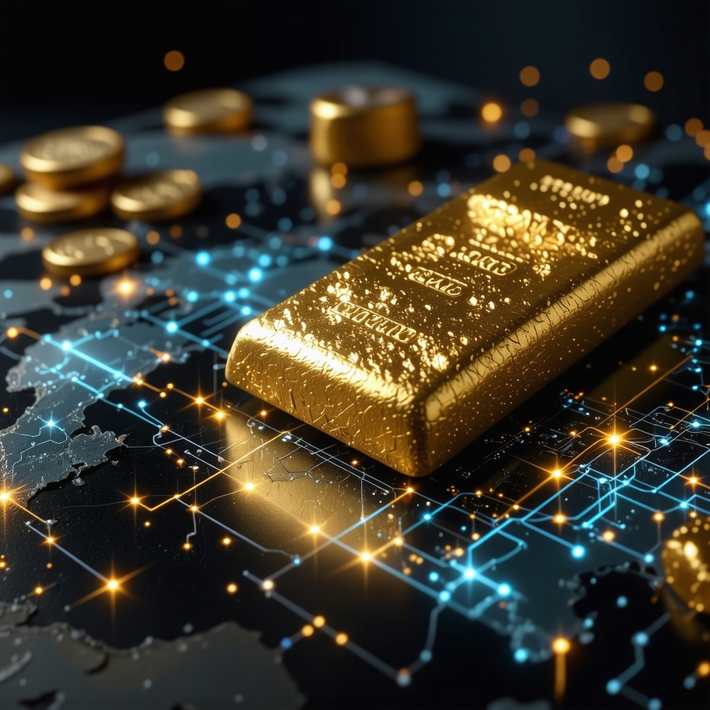 AI analyzing complex gold market data with charts and graphs