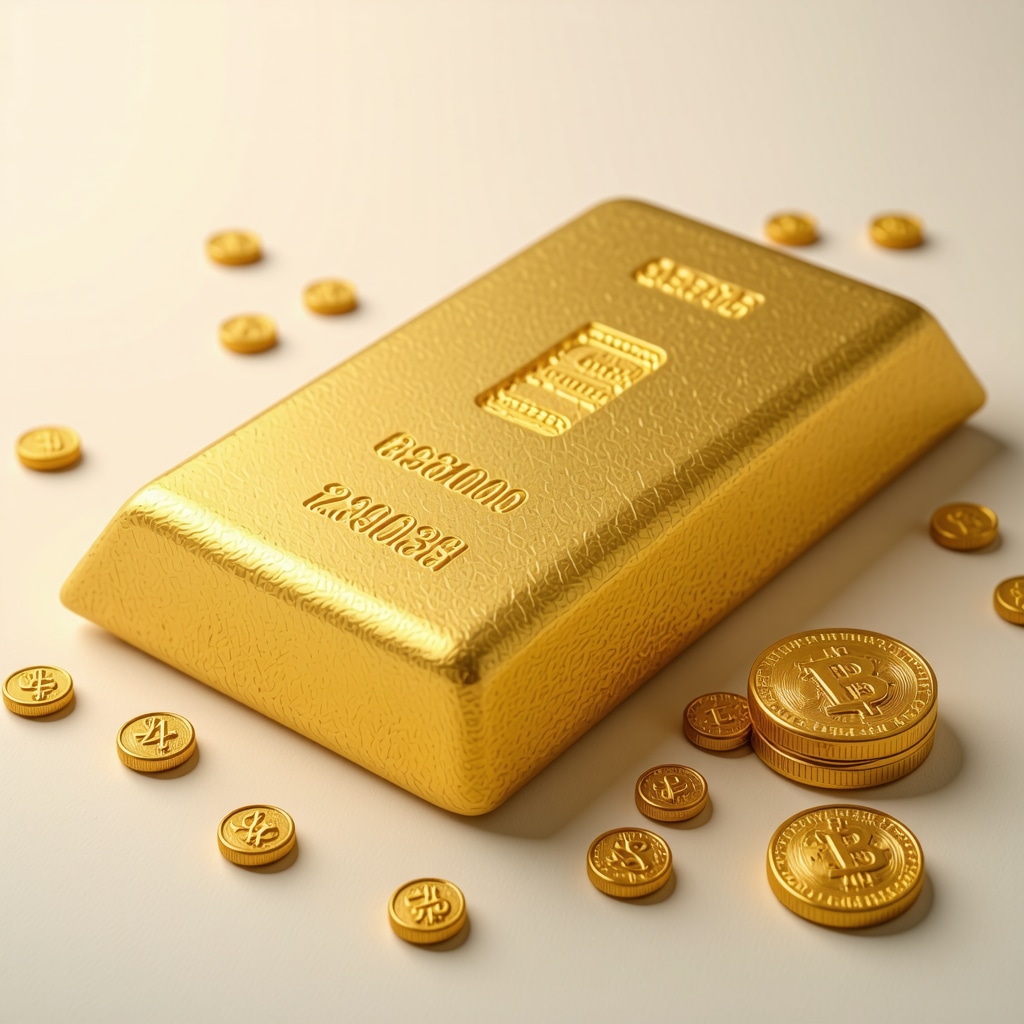 Illustration of AI algorithms analyzing economic and geopolitical data for gold market predictions