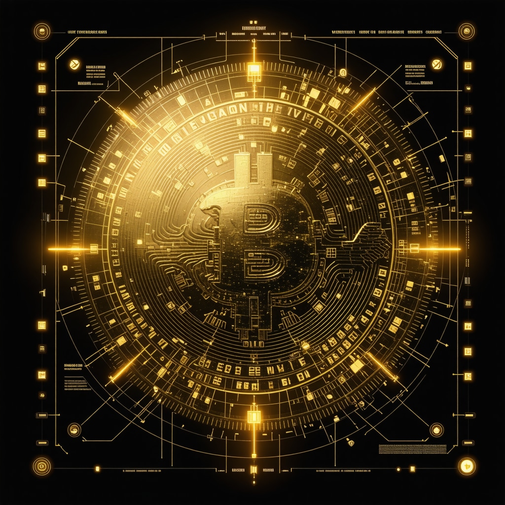 Futuristic augmented reality overlay verifying gold coin authenticity