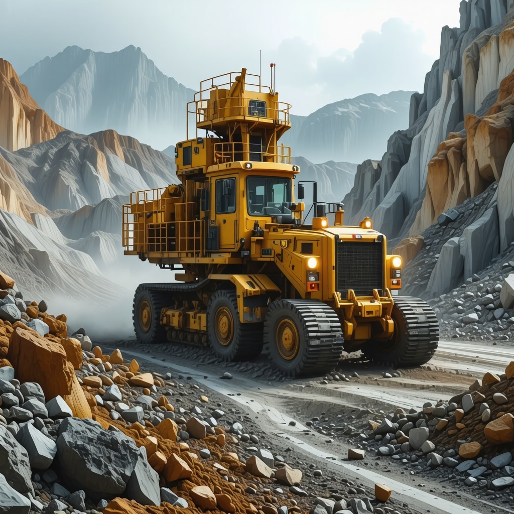 Modern gold mining site utilizing automation, AI, and blockchain