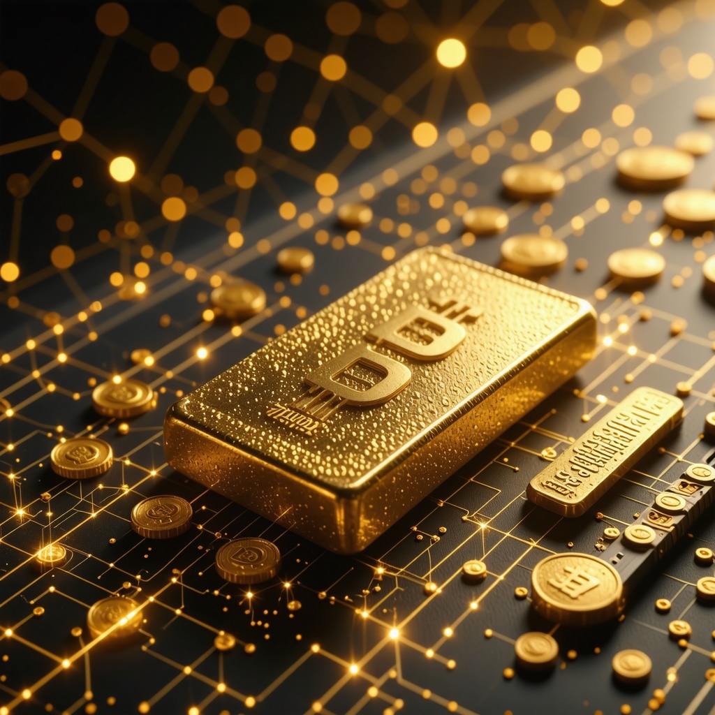 Digital gold trading interface with blockchain technology in use