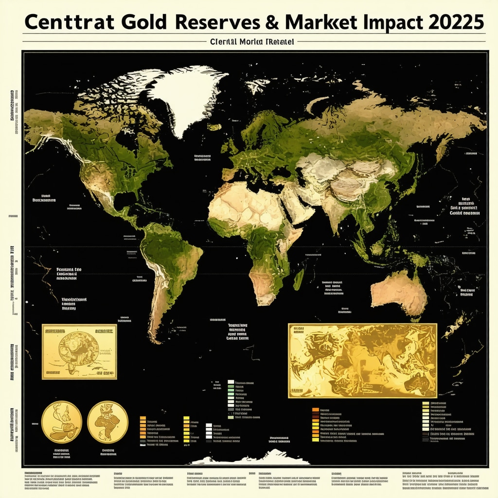 Infographic showing central bank gold reserve changes and their influence on gold prices in 2025