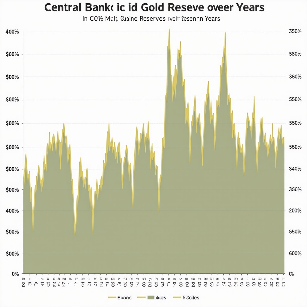 Graph showing changes in central bank gold reserves over time
