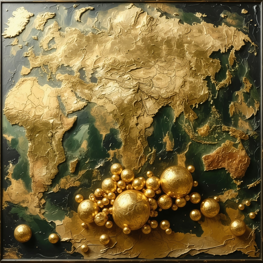 Illustration of central banks managing gold reserves amidst geopolitical tensions in 2025