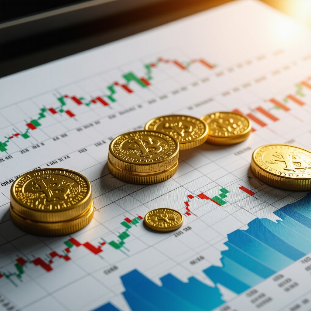 Financial analyst studying gold market data and charts