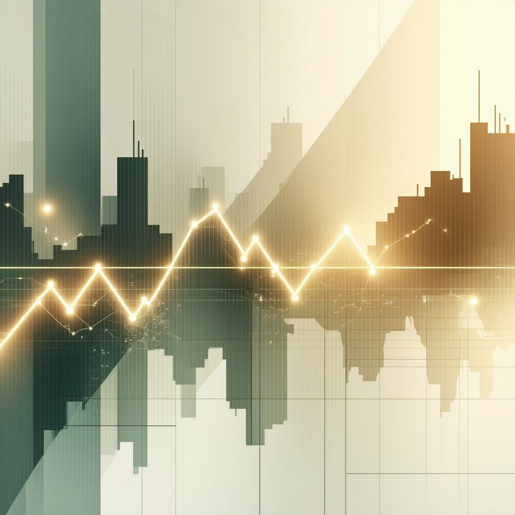 Gold investment strategies with AI, derivatives, and geopolitical analysis, financial chart