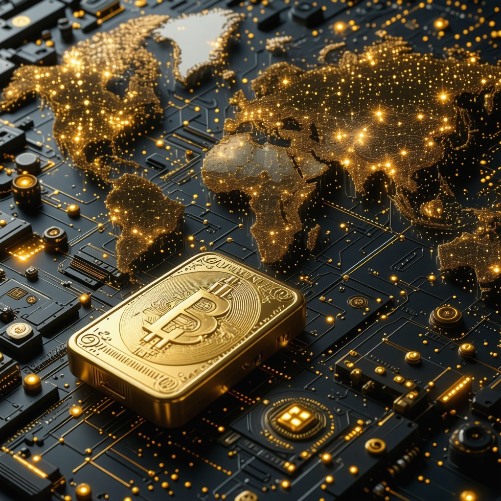 Digital gold trading platform featuring blockchain technology and global connectivity