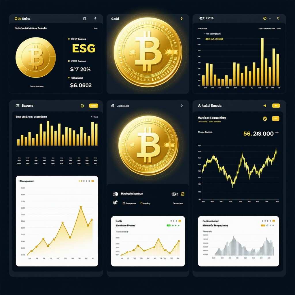 Dashboard showing ESG ratings, ML forecasts, and blockchain data for gold ETFs and mutual funds