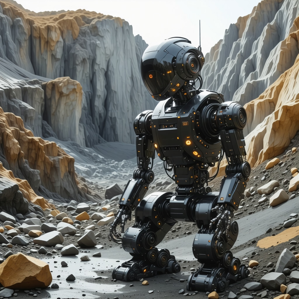 Advanced robotic mining equipment with AI and eco-friendly systems