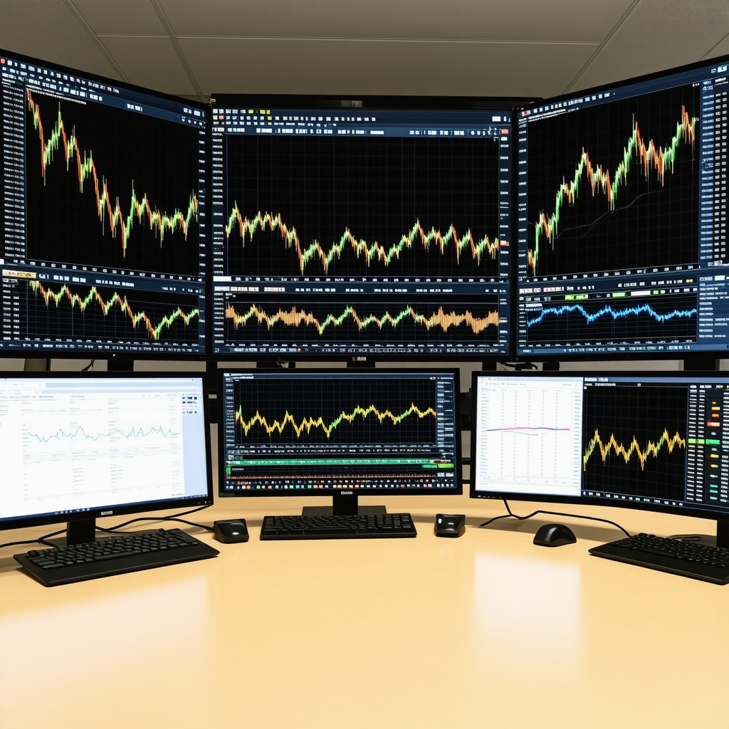 Advanced digital trading platform showing gold market analysis