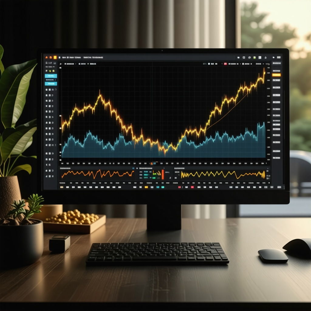 Advanced gold trading dashboard showcasing AI analytics and blockchain integration