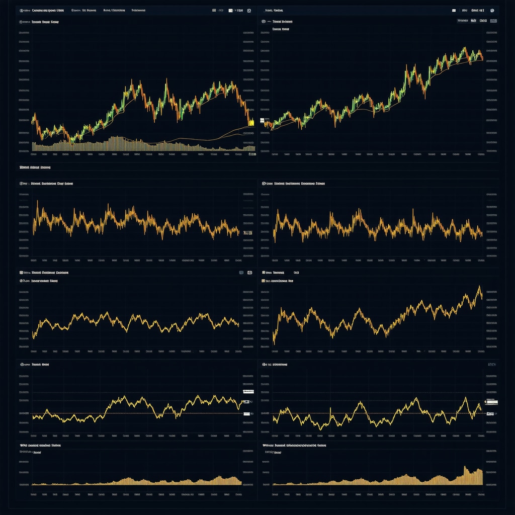 Advanced gold trading analytics interface with charts and AI models