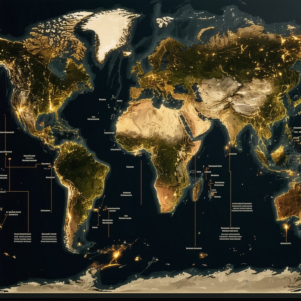 Blockchain interface illustrating gold supply chain transparency from mine to consumer