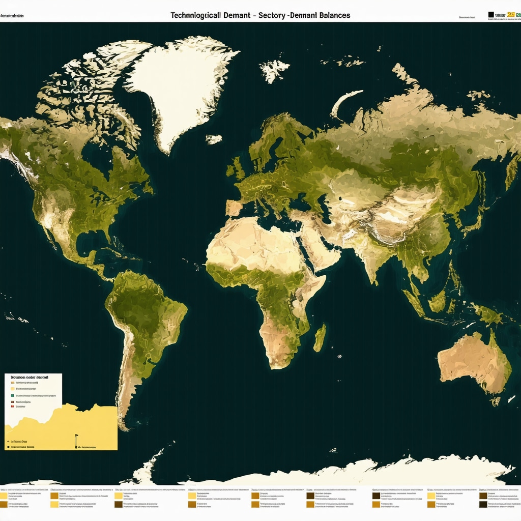 Infographic showing gold mining regions, technology sectors, and supply-demand projections for 2025.