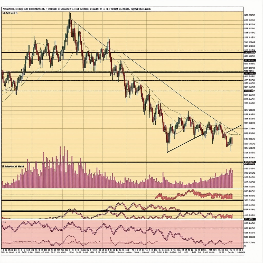 Technical analysis charts with indicators and patterns for gold trading in 2025