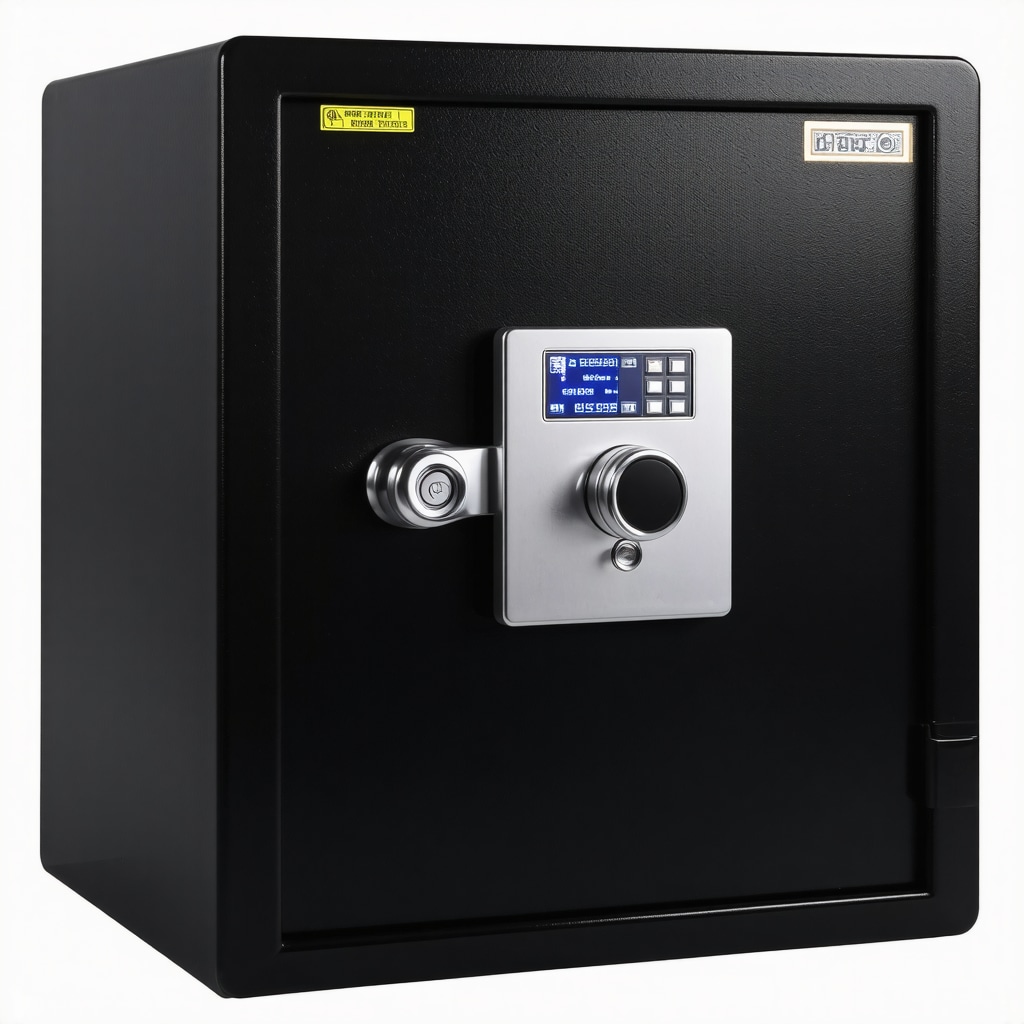 High-tech biometric safe with digital interface for secure gold storage