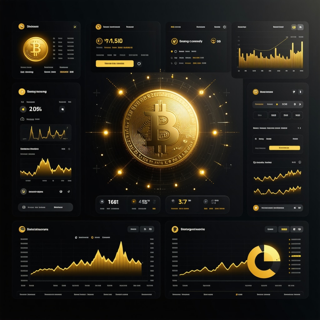 Digital gold trading platform interface with blockchain technology