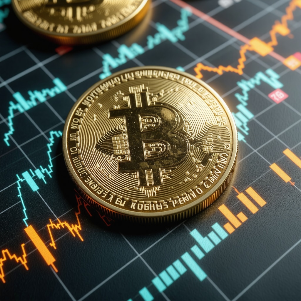 Blockchain gold tokens and derivatives visualized in a modern financial dashboard