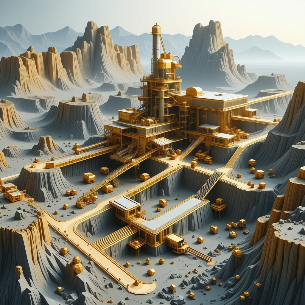 Futuristic gold mining with eco-tech and AI
