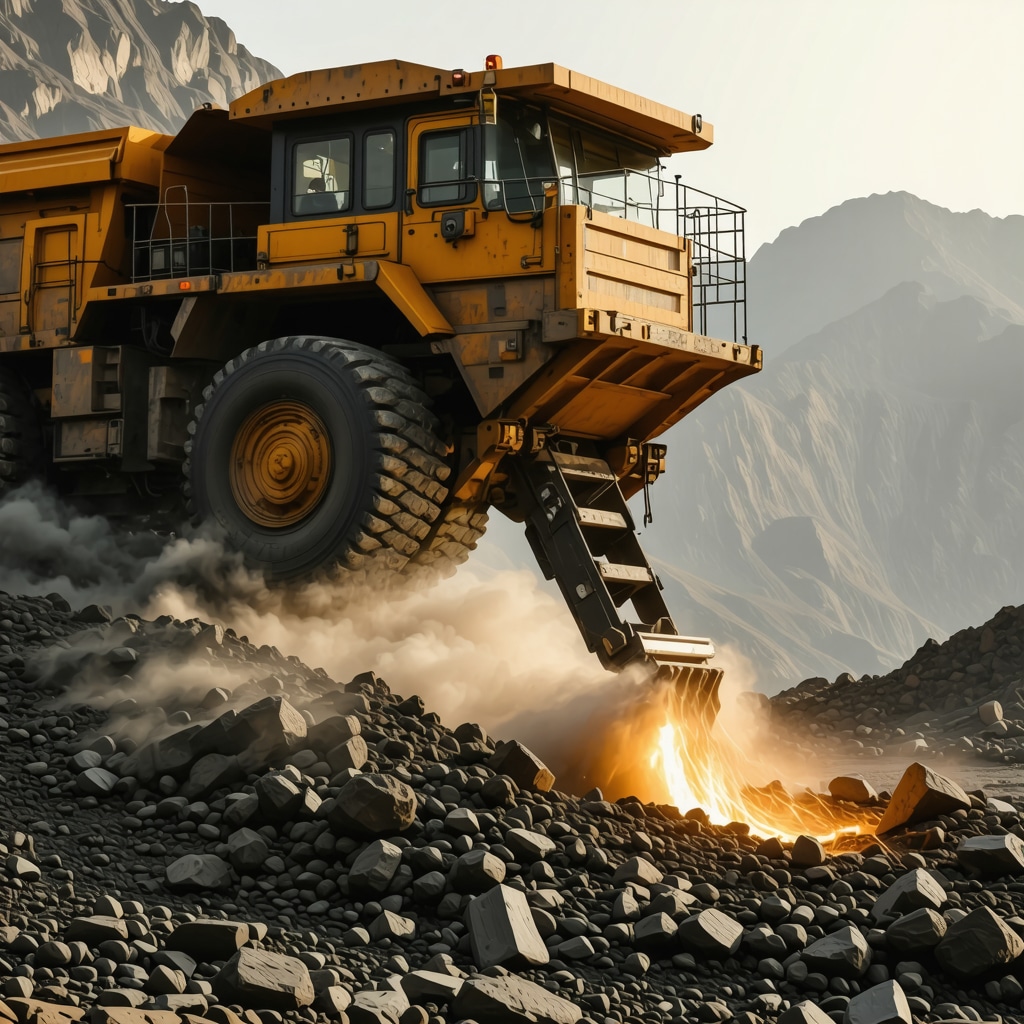 Modern gold mining operation utilizing automation and AI technologies.