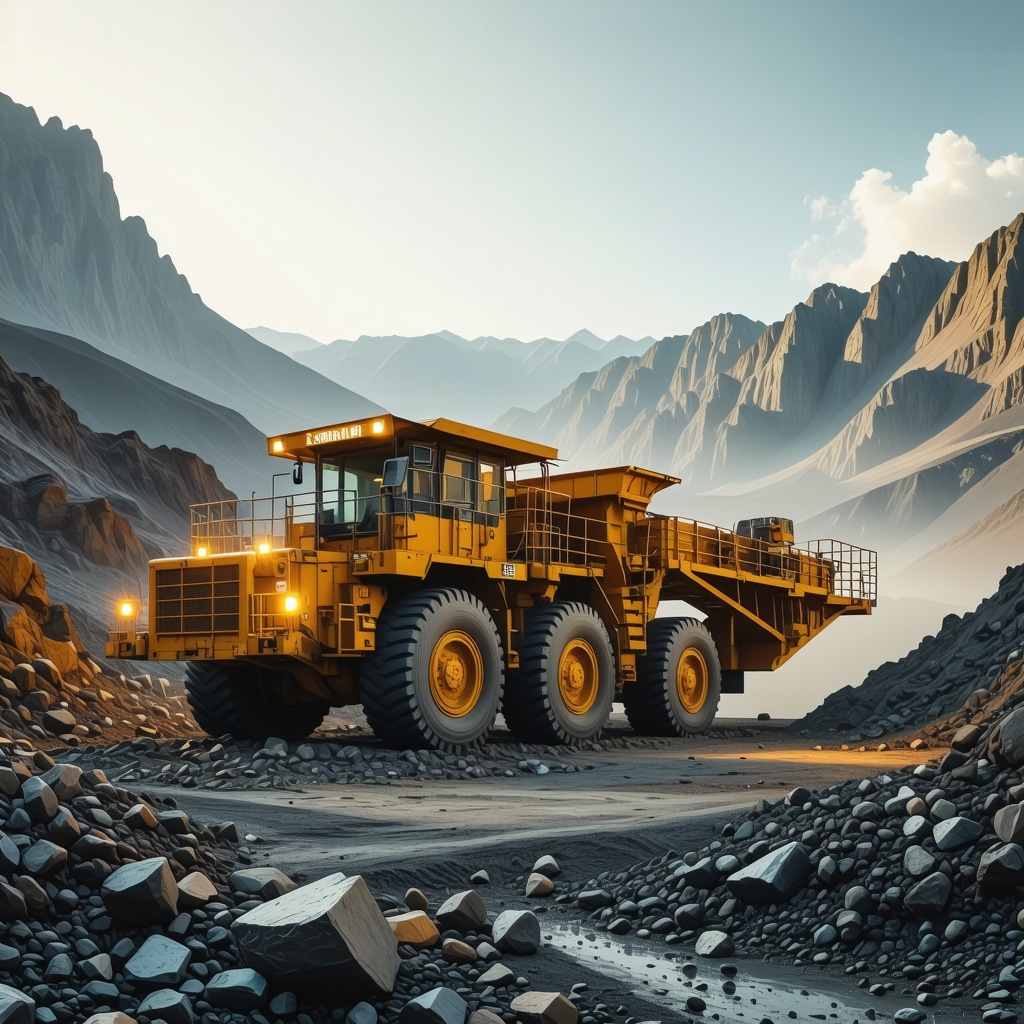 High-tech gold mining site showcasing automation and eco-friendly practices.